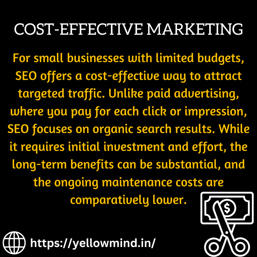 benefits of ON-PAGE SEO, cost effective marketing is a way to attract targetted traffic.