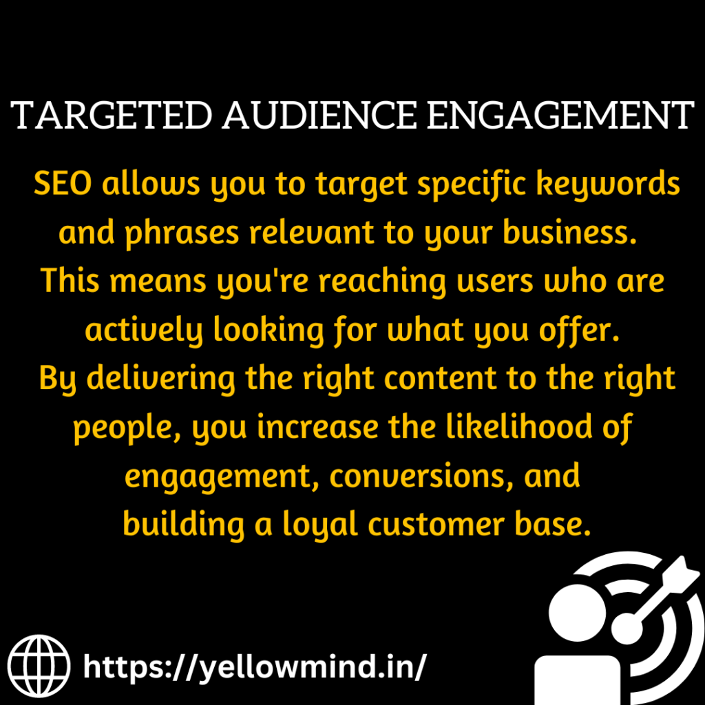 Target audience engagement in seo